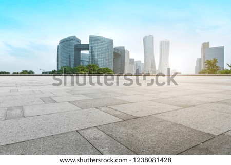 Road Ground and Urban Skyline Architectural Landscape


