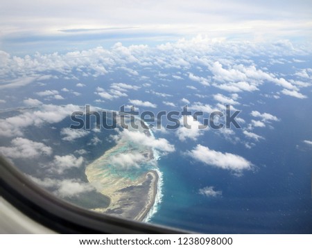 Aerial view of North Sentinel Island, Andaman. Royalty-Free Stock Photo #1238098000
