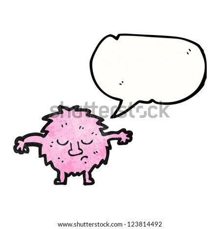 cartoon pink furry creature
