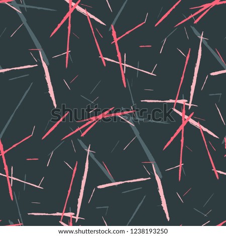 Grunge Stripes. Abstract Scratched Texture with Brush Strokes. Scribbled Grunge Rapport for Cloth, Cotton, Curtains. Trendy Vector Background