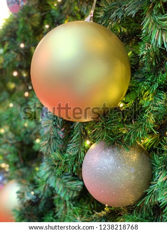 Ball on christmas tree