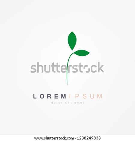 Green Leaf Icon Vector Illustrations