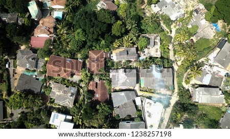 Kandy in Sri Lanka. Drone Picture. Bird View.