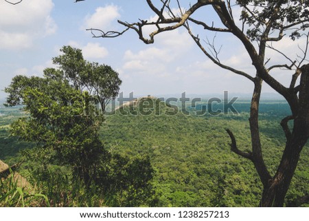 Pidurangala Rock in the Distance. Picture taken from the Sigiriya Rock.