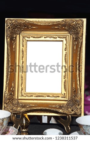 Golden Picture Frame at Flea Market Sun