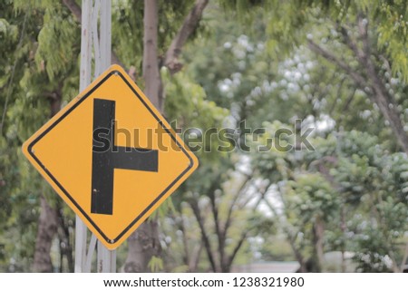 Intersection street sign
