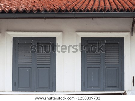 Windows of an ancient building background
