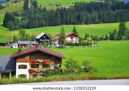 Houses in the village Royalty-Free Stock Photo #1238352229