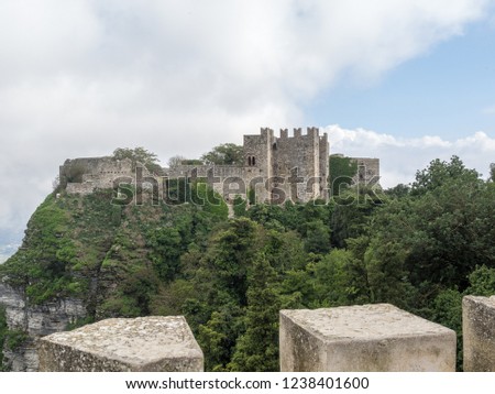 The Castello del Balio o Pepoli located in Erice, Trapani, Sicily, Italy