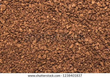 Close up instant coffee background. Macro photography