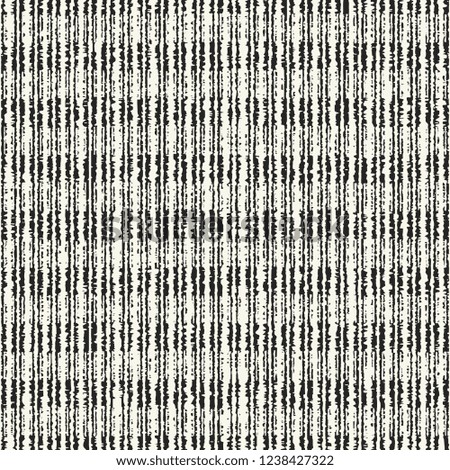 Monochrome Grain Stroke Striped Textured Distressed Background. Seamless Pattern.