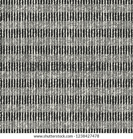 Monochrome Variegated Stroke Striped Textured Distressed Background. Seamless Pattern.