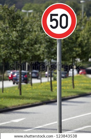 traffic sign 50 km/h