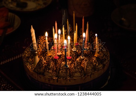candles in cake