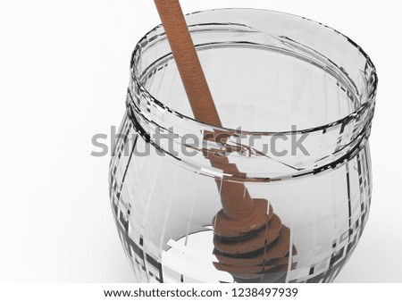 honey 3D isolate background