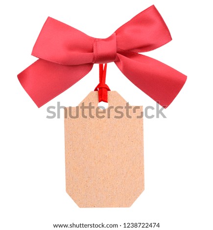 A blank gift tag isolated on white background 