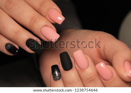 Stylish pink manicure