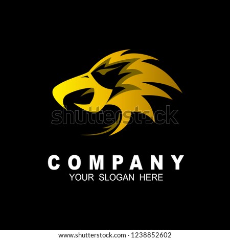 Furious eagle head sport vector logo concept isolated on withe background