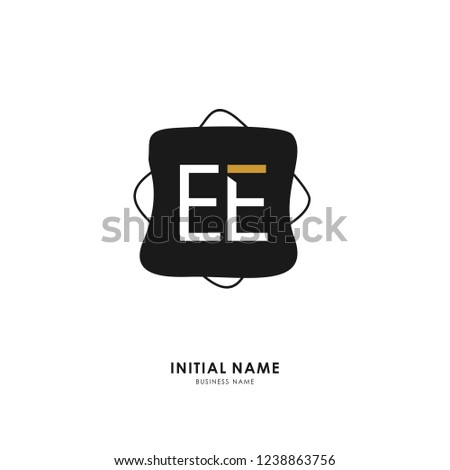 E E EE Initial logo letter with minimalist concept. Vector with scandinavian style logo.