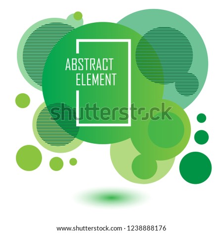 green round abstract element background with modern concept