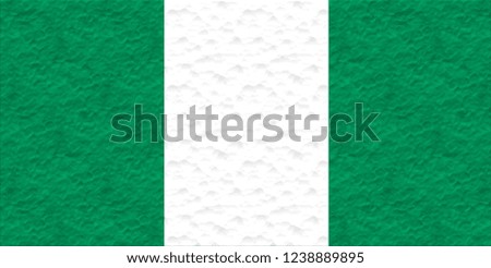 Flag of NIGERIA made of plasticine