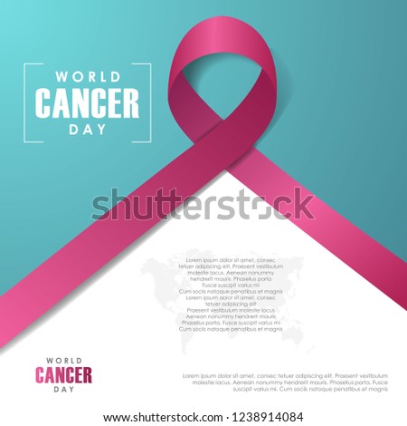 February 4, World Cancer Day background vector illustration