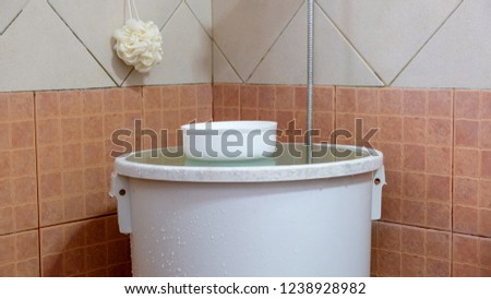 Water tank Big bucket  water storage in toilet for 
shower