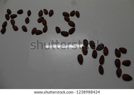 nice brown seeds of almonds nice for bite or made dessert or nice decoration for holiday