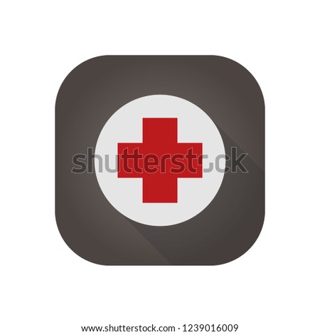 red cross flat vector icon illustration sign midicine organization