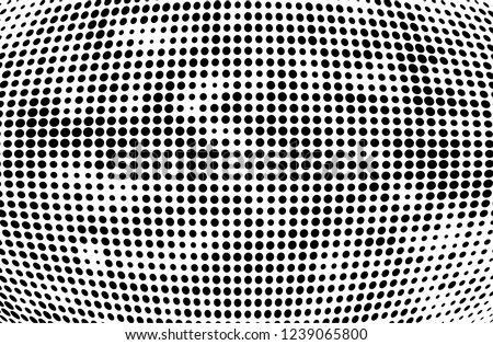 Abstract halftone black and white. A monochrome background of a chaotic pattern. Fantastic texture for printing on business cards, posters, labels