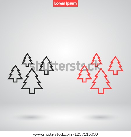 Christmas tree vector icon 10 eps