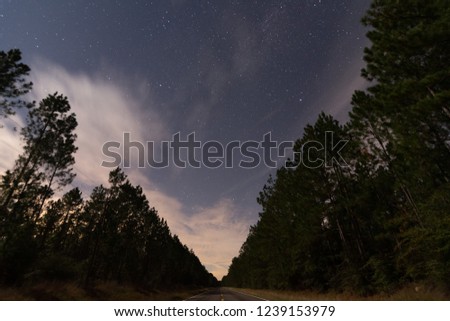 stargazing at the night sky in Bancroft Louisiana