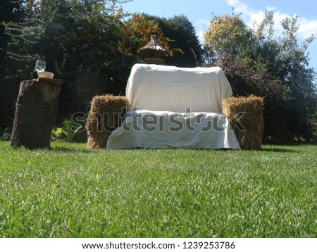 straw bale,garden furniture, unique, country