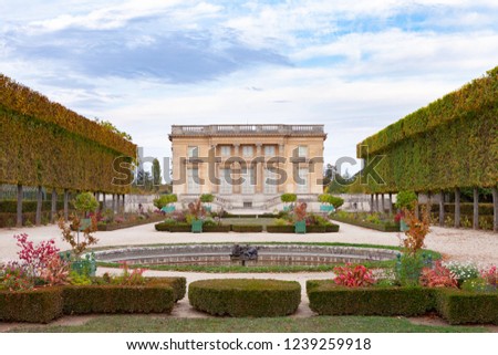 The Petit Trianon of Palace of Versailles, France Royalty-Free Stock Photo #1239259918