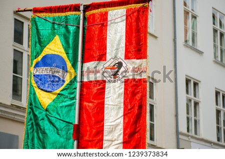 Brazilian Flag at Copenhagen Denmark