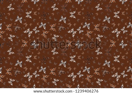 Wildlife insect fauna backdrop for cover. Beautiful seamless butterfly iterative texture isolated on contrast back layer. Nature butterfly repeat theme in brown, white and black colors. Raster design.