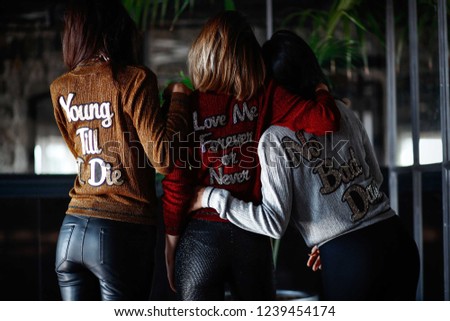 Three Female model chilling together