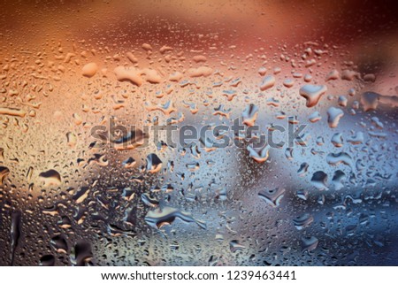 Water drops close up. Abstract bokeh background of waterdrops, droplets.