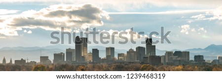 Sun Rays Reflected on Glass Buildings in Downtown Denver