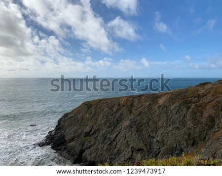 Hiking by Rodeo Beach and Hawk Tail Beach in San Francisco Royalty-Free Stock Photo #1239473917