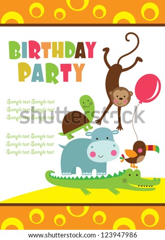 happy birthday card design. vector illustration