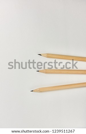 pencil lead for writing on white background