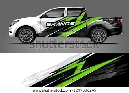 Truck Wrap design for company, decal, wrap, and sticker. vector eps10 Royalty-Free Stock Photo #1239536245