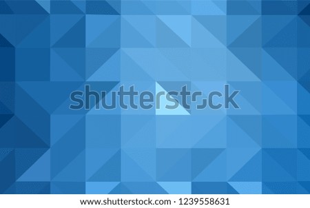 Light Blue, Yellow vector triangle mosaic texture. Geometric illustration in Origami style with gradient.  Completely new template for your banner.