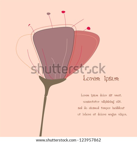 illustrated cute flower for your spring design