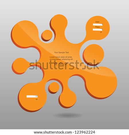 Abstract modern orange vector web design speech bubbles
