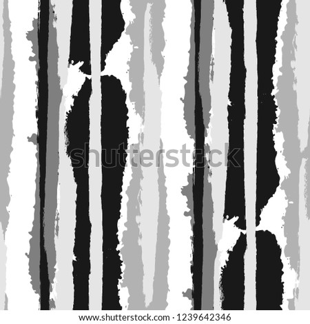 Seamless Background with Stripes Painted Lines. Texture with Vertical Brush Strokes. Scribbled Grunge Rapport for Linen, Fabric, Wallpaper. Rustic Vector Background