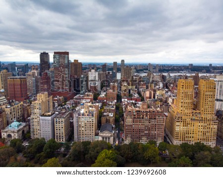 New york landmark aerial view from the Central park