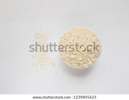 Sticky Rice or Sweet Rice - White background