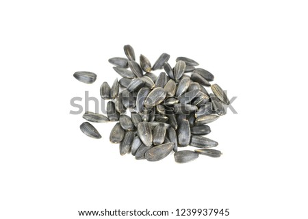 sunflower seeds isolated on white background 